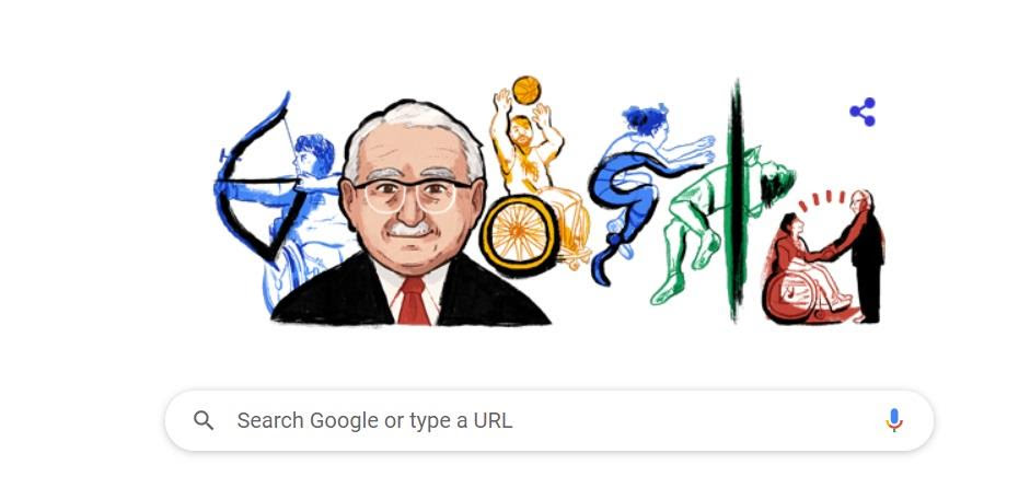 Google Doodle on Sir Ludwig Guttmann's birthday